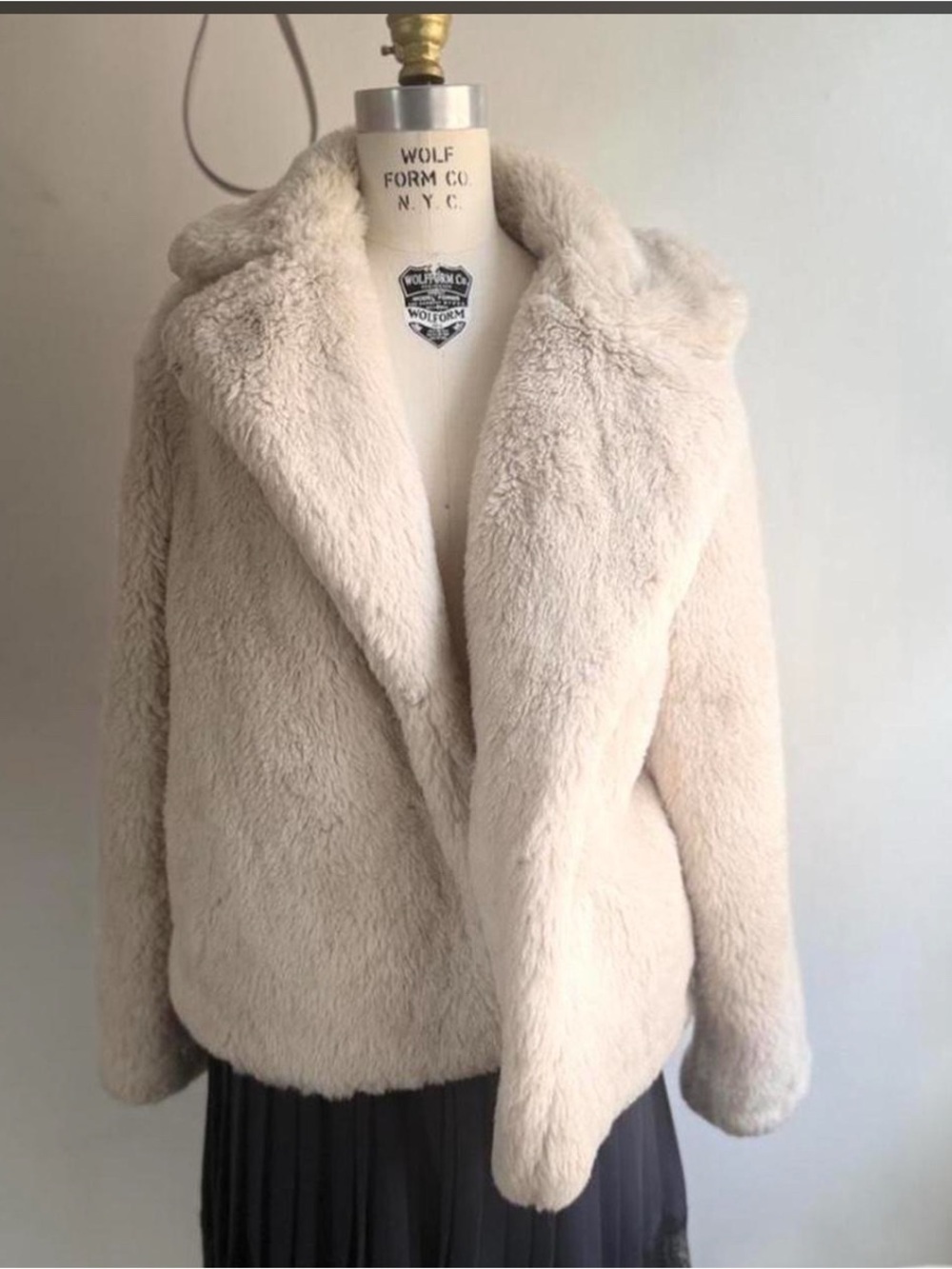 Sunday Best Cream Plush Teddy Jacket